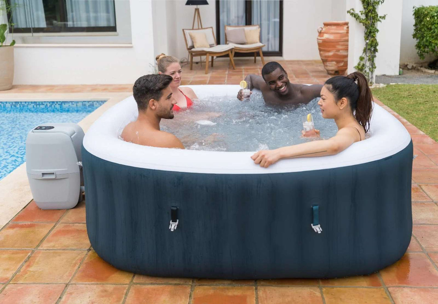 💥Energy-Efficient Smart Pro Inflatable Hot Tub with App Control 5-7 Person