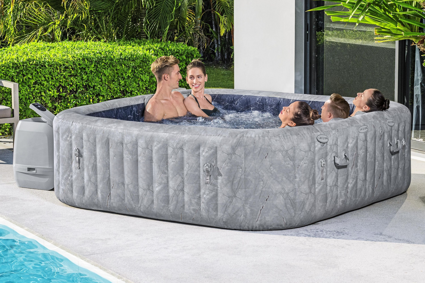 💥Energy-Efficient Smart Pro Inflatable Hot Tub with App Control 5-7 Person