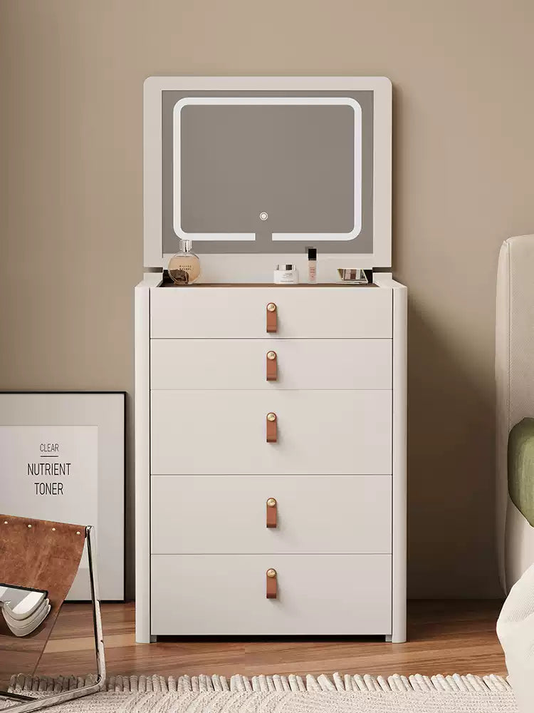 ✨Bedside Table Dressing Table Storage Integrated and Bedroom Flip Over Makeup Table