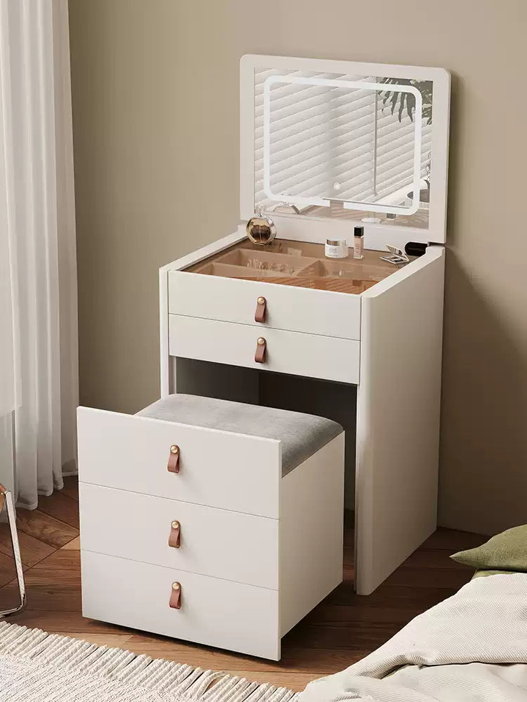 ✨Bedside Table Dressing Table Storage Integrated and Bedroom Flip Over Makeup Table