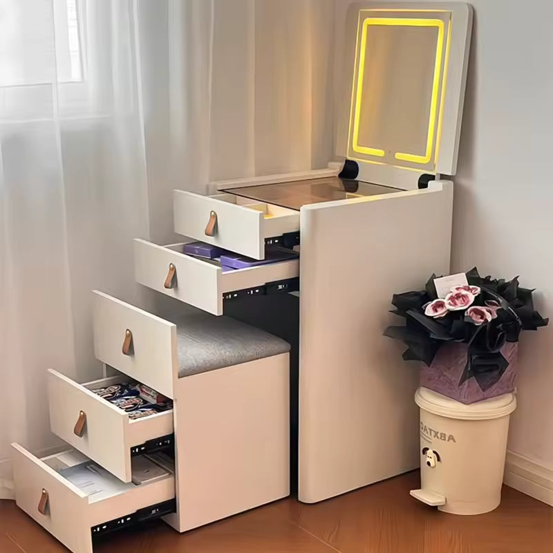 ✨Bedside Table Dressing Table Storage Integrated and Bedroom Flip Over Makeup Table